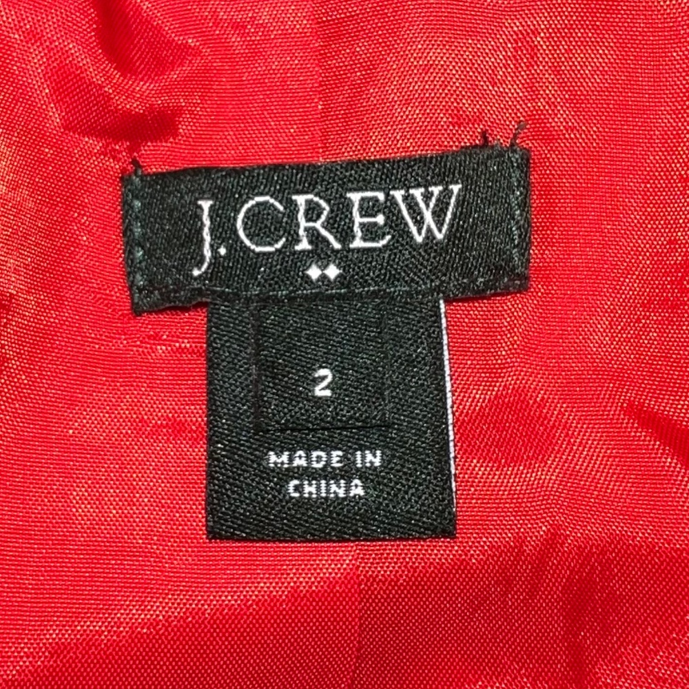 J.Crew Size 2 Red Suiting Two Button Jacket/Blaze… - image 8